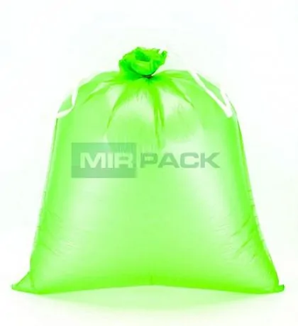 Пакеты для мусора с завязками 35 л, 15 мкм, 15 шт, ПНД, зеленые, VIP - Вид 5