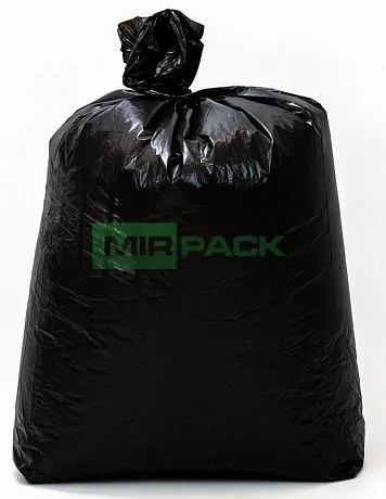 Мешки для мусора 120 литров, 40 мкм, в пачках 200 шт. черные, - 2х слойные - Вид 1